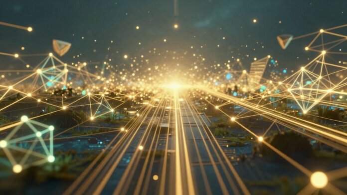 Crypto growth fund ecosystem abstract digital landscape