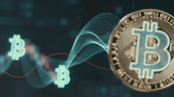 Digital assets and cryptocurrency symbols in a futuristic setting.