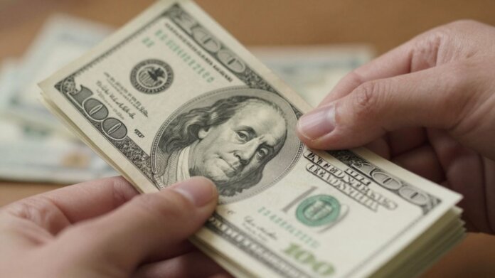 US dollar bills and financial growth